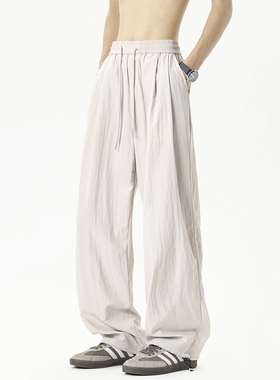 A440-SB01-P35 纯色复古休闲裤 速干冰丝