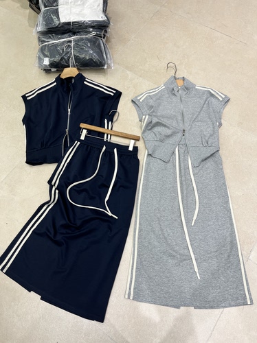 欧洲站2026夏季马甲半裙套装女