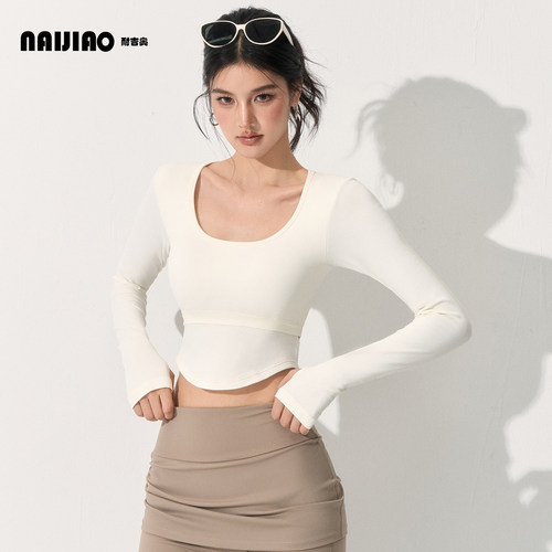 带胸垫瑜伽服女跑步健身运动衣服