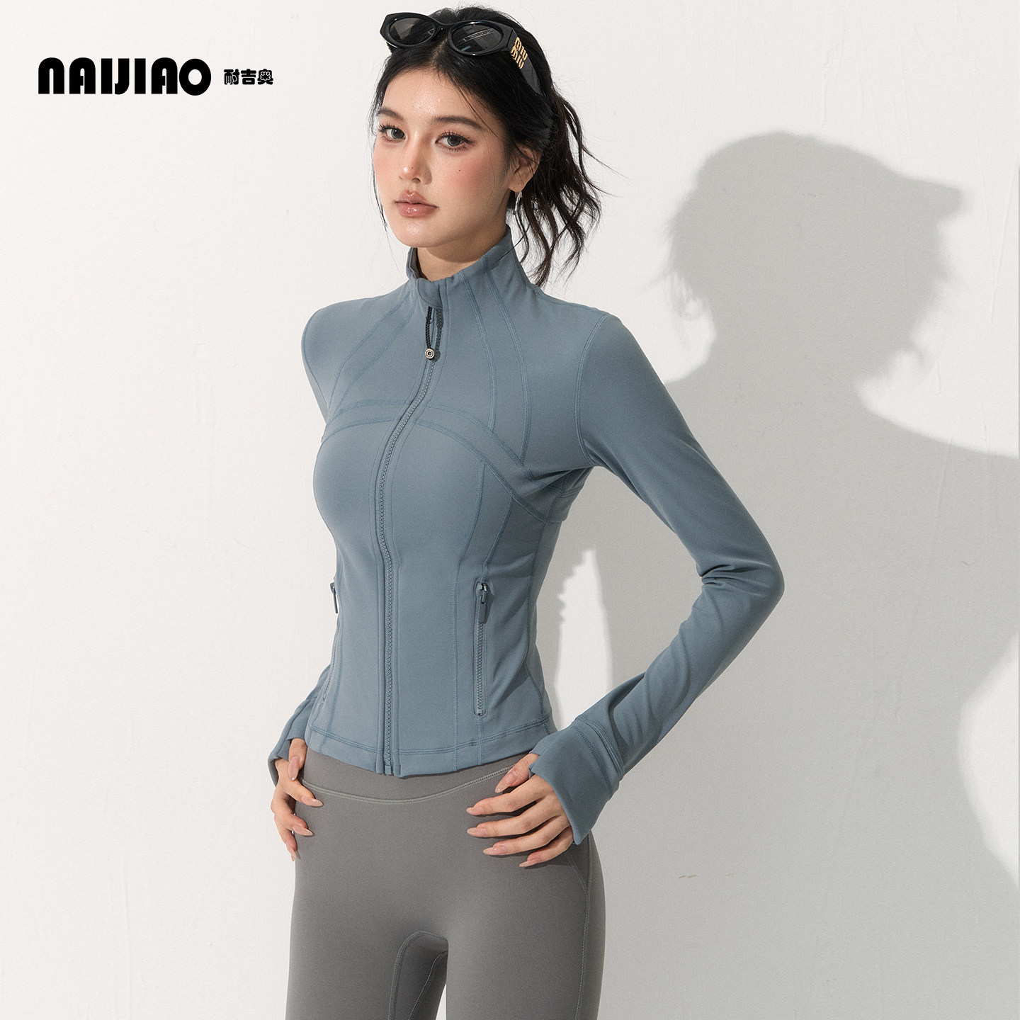 瑜伽外套女跑步健身显瘦长袖上衣