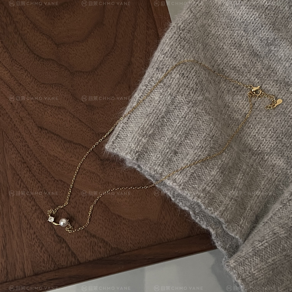 锁骨链项链双生花新款