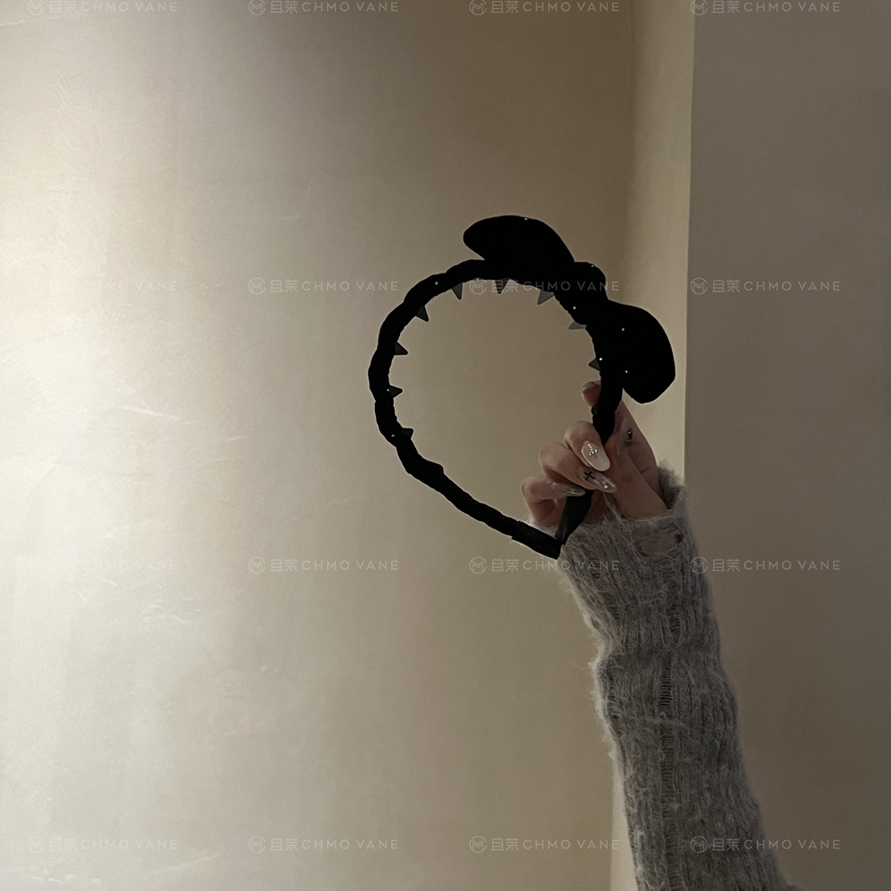 兔耳朵~可以调节的丝绒发箍头箍