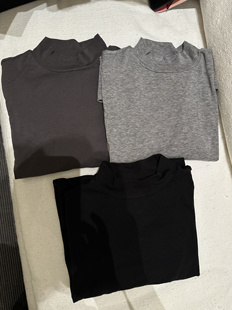 长袖 韩KR 柔软细腻舒适半高领打底衫 简约百搭光版 秋冬新款 品质款