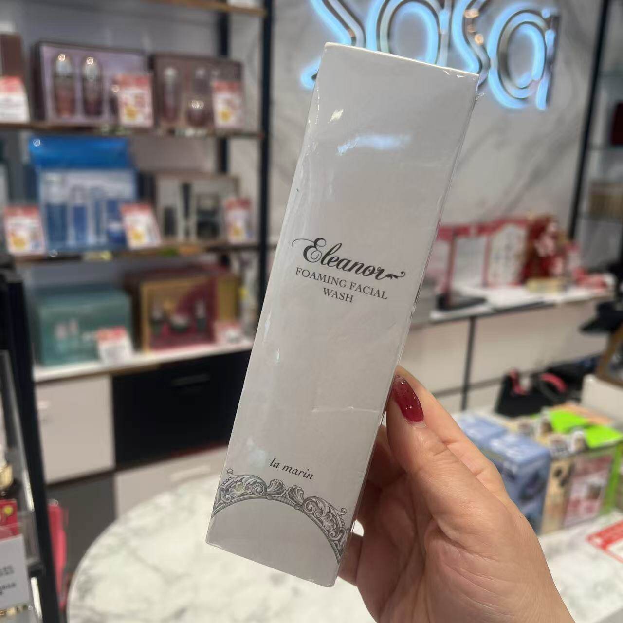 香港代购 日本Eleanor爱你萝溫泉水盈泡沫洁面乳100ml滋润保湿