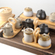 创意日式 调味罐套装 酱油壶醋瓶家用厨房用品佐料油盐组合调料瓶盒