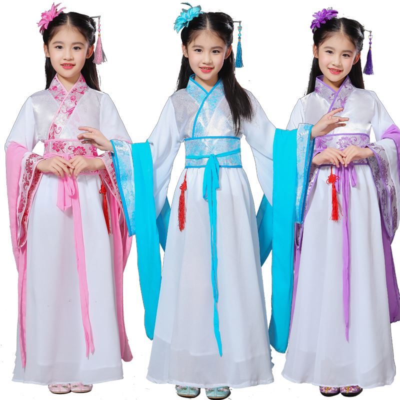 Childrens Ancient Costume Fairy Princess Dress super fairy journey to the West role play seven fairy costumes girls performance clothes