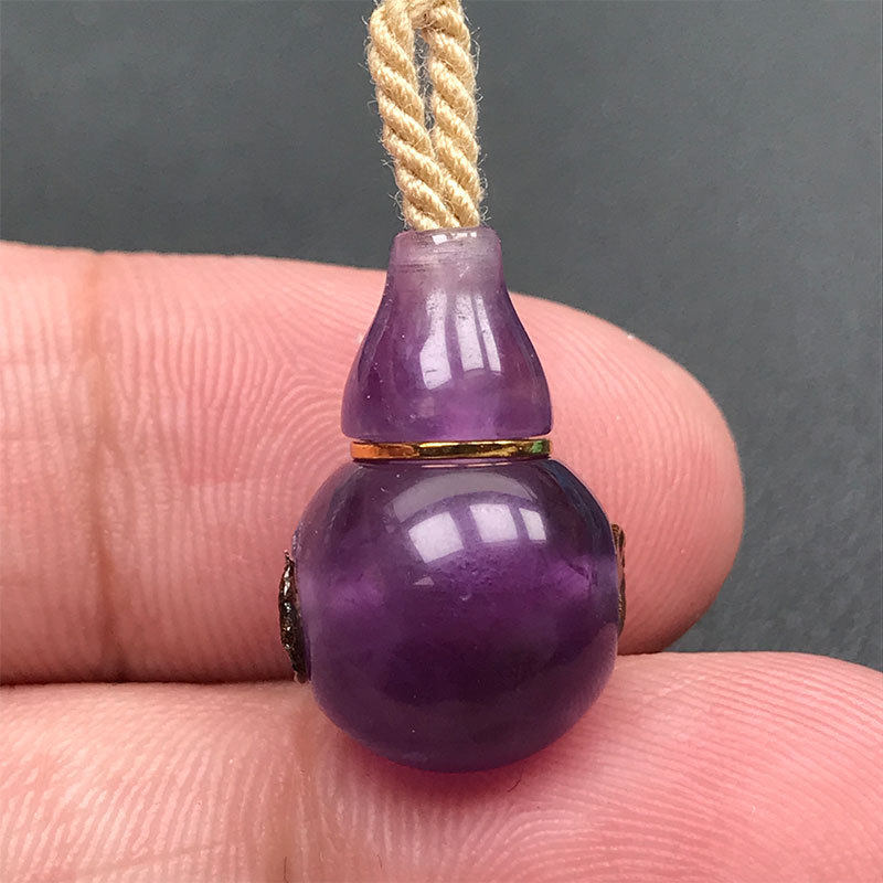 12MM天然梦幻紫水晶分体式三通文玩配珠手串手链佛头佛塔108配件