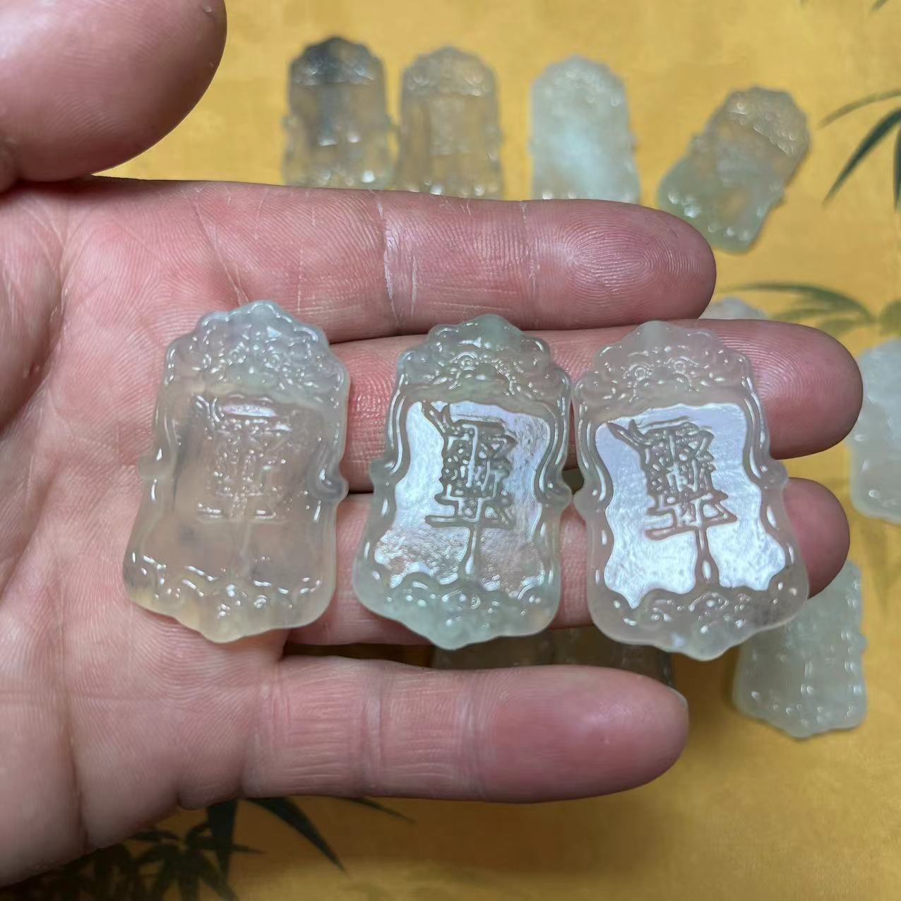 天然玉石道家紫微讳吊坠岫玉挂件配饰厂家直销