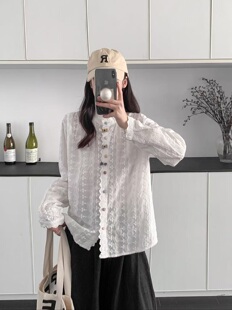 秋季新款门襟三个蝴蝶结绣布衬衣01787