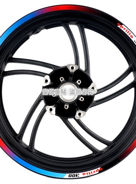 阿普利亚 SRMAX300 250 aprilia台风 改装 踏板轮毂贴 防水反光贴