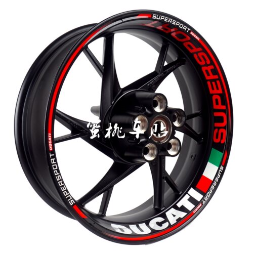 杜卡迪899 959 1199 1299 V4S 鸰速939supersport 轮毂贴反光轮毂