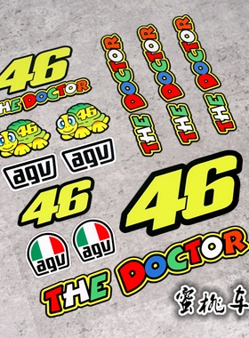 K1K3SV K5S PISTA镜片贴纸罗西46号小乌龟头盔贴纸镜片MOGP反光贴