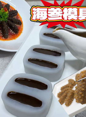 网红同款素食海参模新款仿真海参鲍鱼硅胶模具皮冻海参模具海参冻