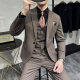 高级感韩版 西服男套装 正装 修身 夏季 新郎结婚礼服上班商务西装 薄款
