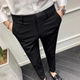 修身 窄版 裤 男长裤 子 潮流刺绣休闲西装 韩版 小脚时尚 春秋西裤 九分裤