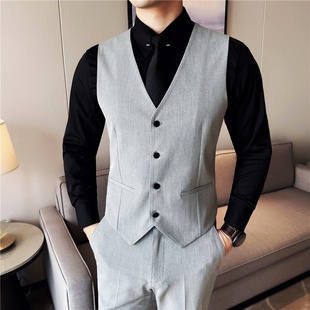 衬衫 背心商务正装 套装 西装 伴郎兄弟团结婚礼服三件套 男士 马甲西裤
