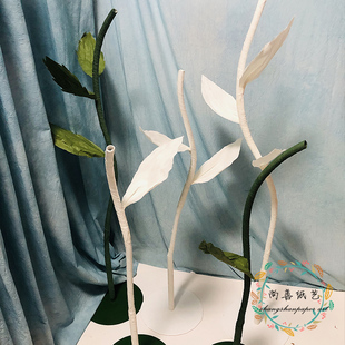 婚庆路引花花杆大型手工纸花商场美陈橱窗装饰道具立杆花铁艺底座