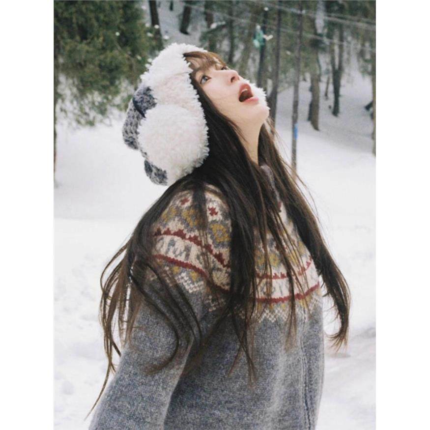 灰色费尔岛软蜡针织女装2025新秋冬覆古慵懒风格高领针织开衫夹克,个性定制/设计服务/DIY,棉服工装,淘宝优惠券,粉丝福利购,淘宝优惠卷