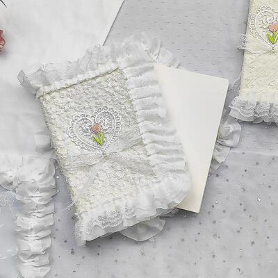 湫凌自制A5书衣weeks书套手账本布艺保护套蕾丝花边一件代发爆款