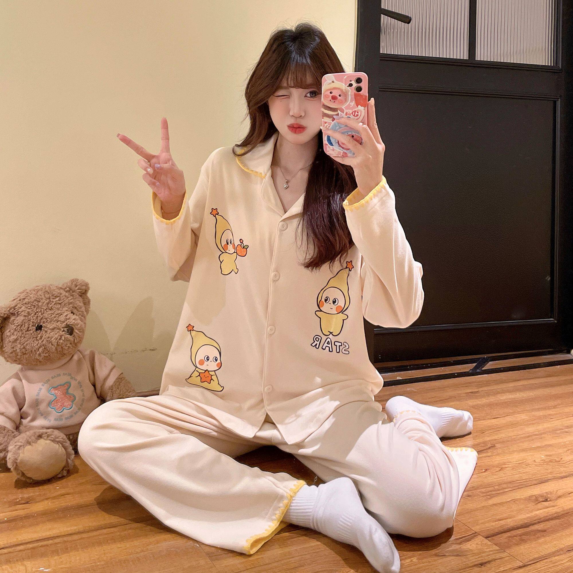德绒睡衣女春秋季长袖2026新款