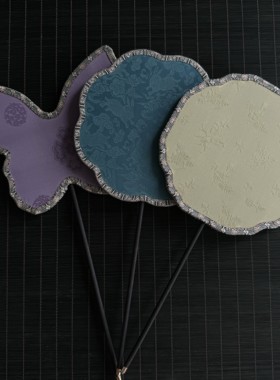 团扇古风扇子女手工中式团扇汉服舞蹈女式夏天拍摄古典旗袍宫廷扇