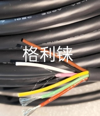 日本进口6芯0.5平方电缆线机械臂电源线铁氟龙柔性电机线拖链电缆