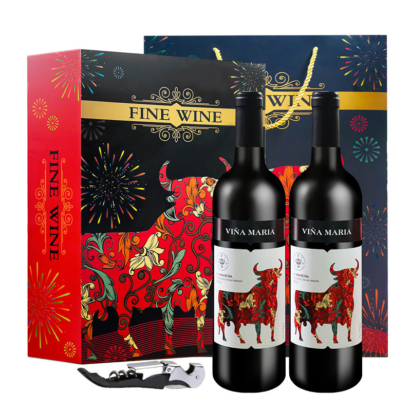 西班牙原瓶进口 do级维拉玛利亚添帕尼优干红葡萄酒 750ml*2瓶
