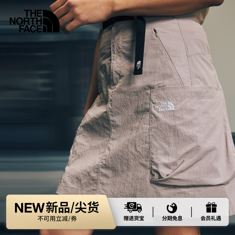 北面UE设计师款女A字机能短裙