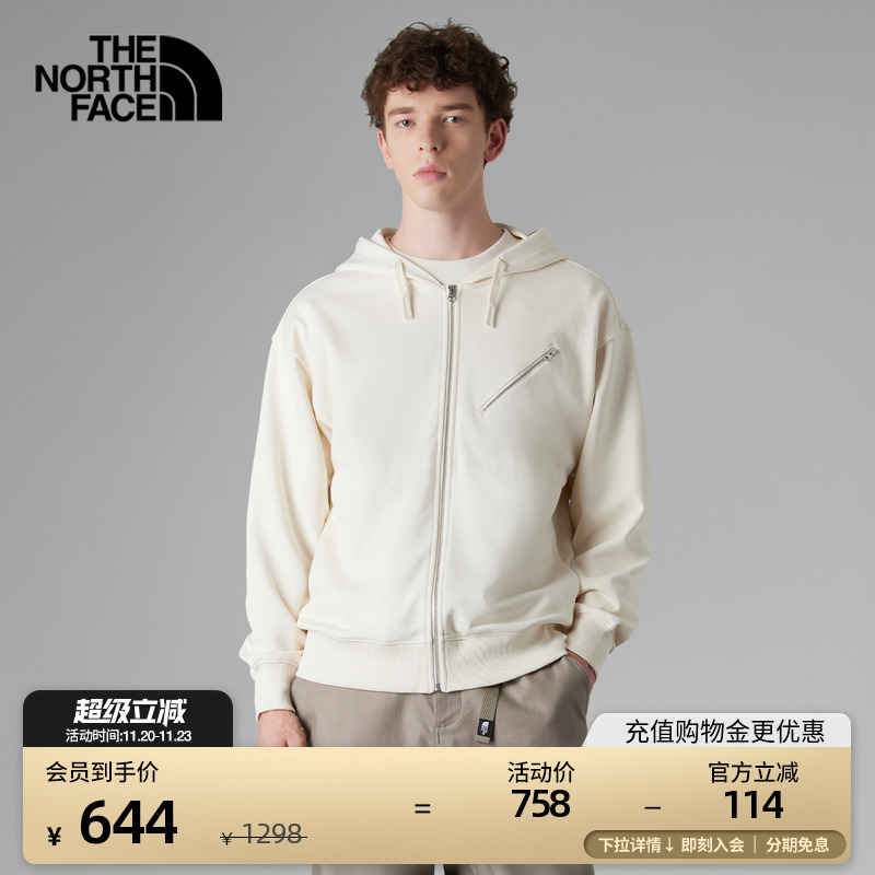 北面UE男士重磅纯棉连帽卫衣