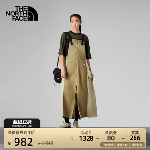 北面UE设计师款 8CMB 女背带连衣裙拼接收腰户外TheNorthFace