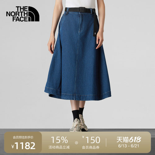 北面UE设计师款女丹宁牛仔半身裙