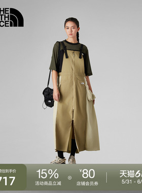 北面UE设计师款女背带连衣裙拼接收腰户外TheNorthFace|8CMB