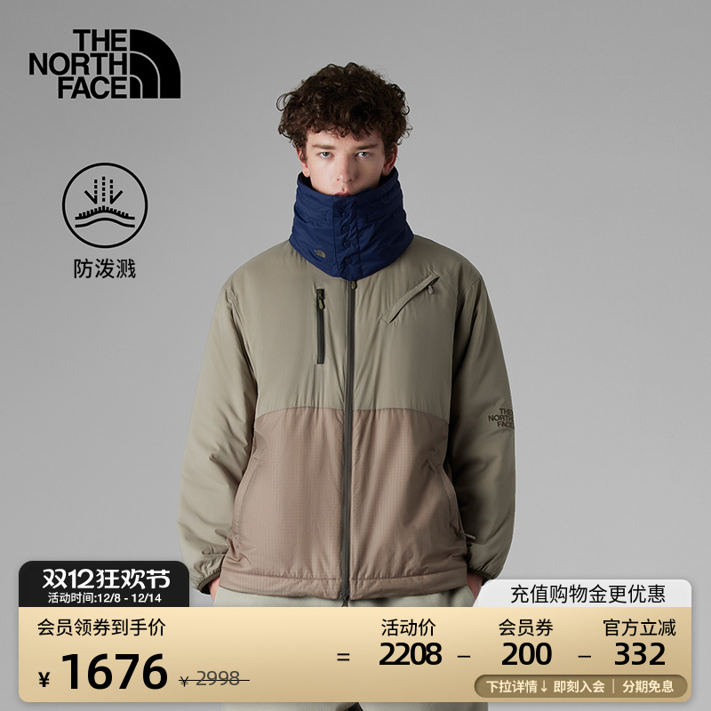 北面男防泼水保暖棉服外套