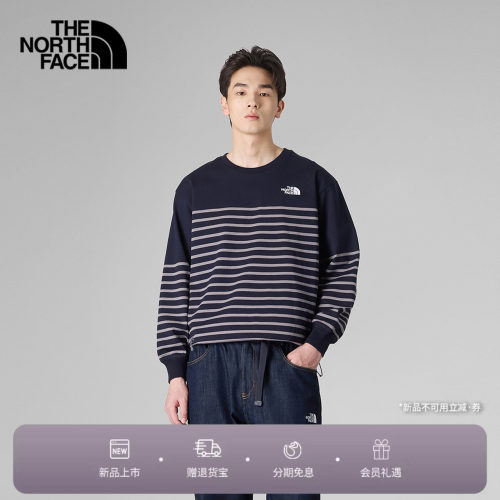 北面UE设计师款男条纹长袖T恤