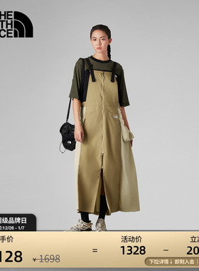 北面UE设计师款女背带连衣裙拼接收腰户外新TheNorthFace|8CMB