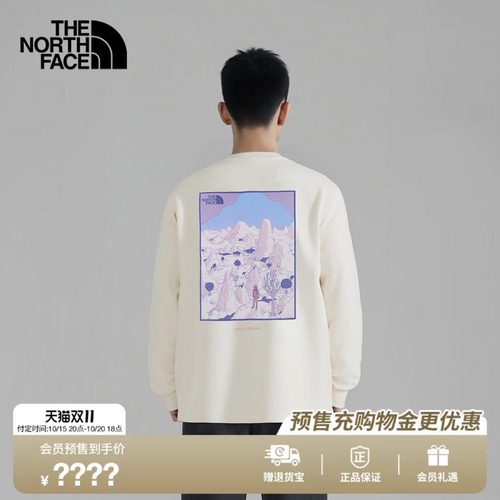 北面UE设计师款男纯棉长袖T恤