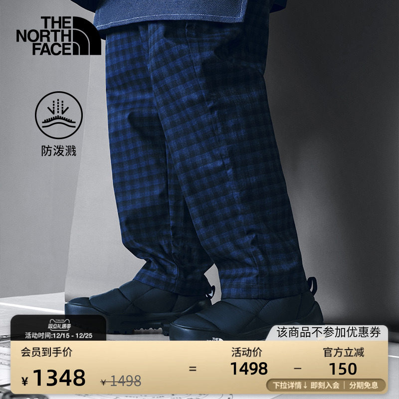 北面UE设计师款男防泼水格纹裤