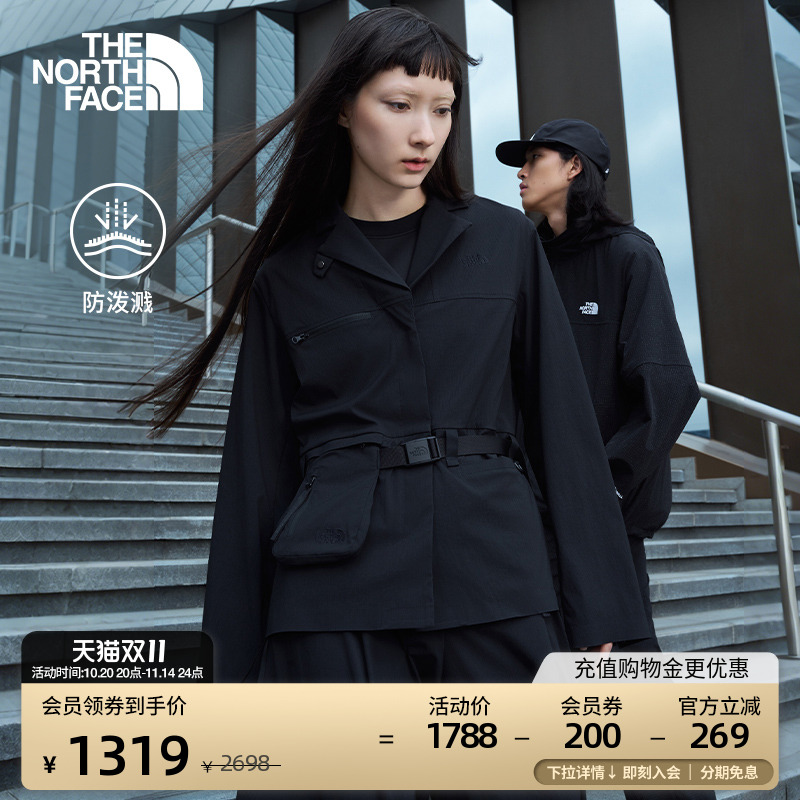 北面UE女士多口袋防泼水衬衫外套