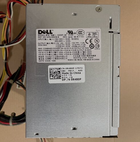 DELL T100 380 760 780 960 MT 电源 L305P-03 H305P-02 F305P-00