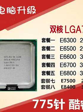 Intel 775针CPU 奔腾双核E6300 E6500 E6600 E6700 E7500 E8400