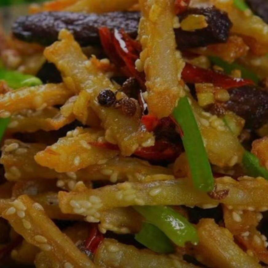 新上湖北武汉特产小吃 干煸藕丝牛肉丝一份