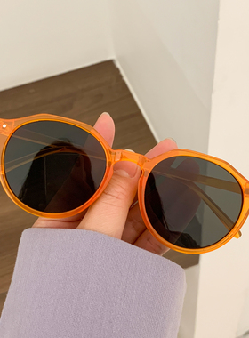 韩版ins超火复古圆框墨镜新款时尚街拍网红同款防紫外线太阳眼镜