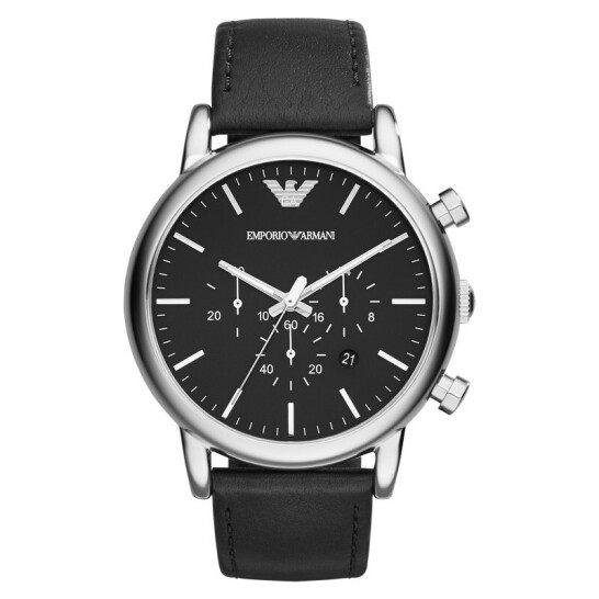 armani阿玛尼手表时尚商务男表运动三眼计时腕表皮带石英表ar1828