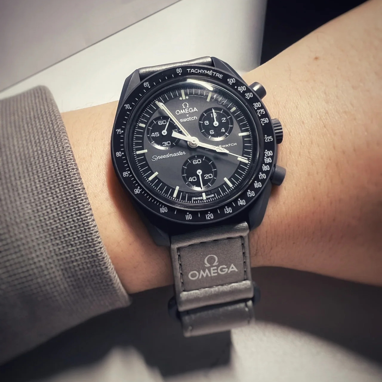 swatch斯沃琪手表欧米茄联名水星行星男表超霸女表石英表so33a100