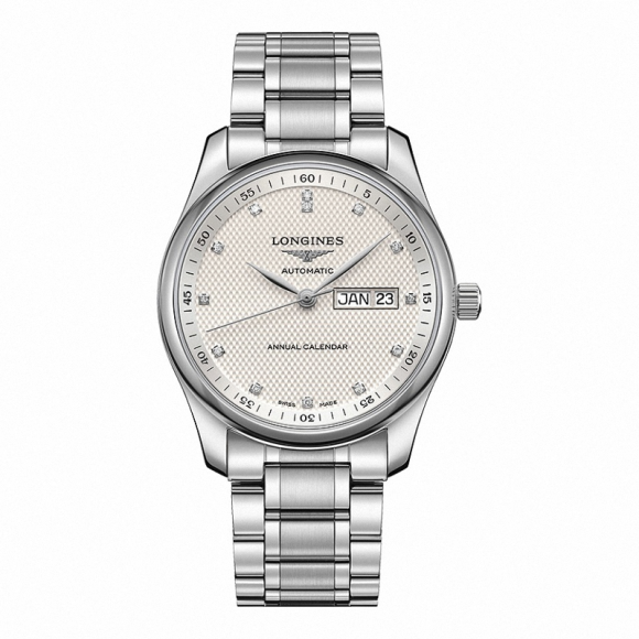 longines浪琴男表名匠系列双日历钢带手表机械表l2.910.4.77.