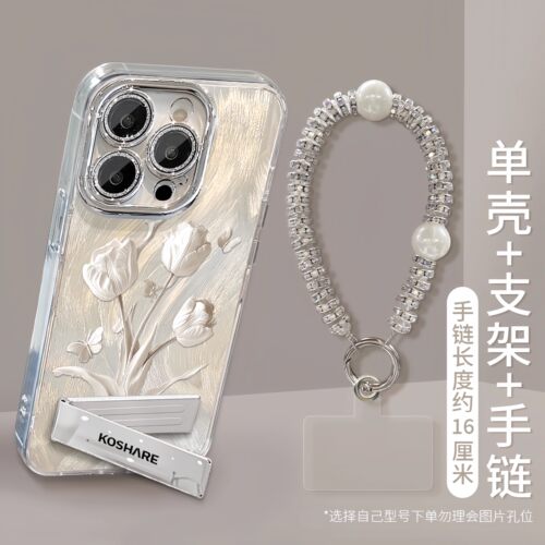 荣耀400pro手机壳白色玫瑰