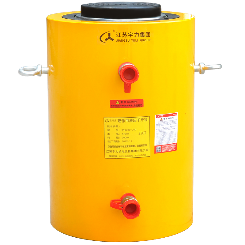 定制电动液压千斤顶立卧100T200t320t500吨PLC桥梁顶推大吨位油缸