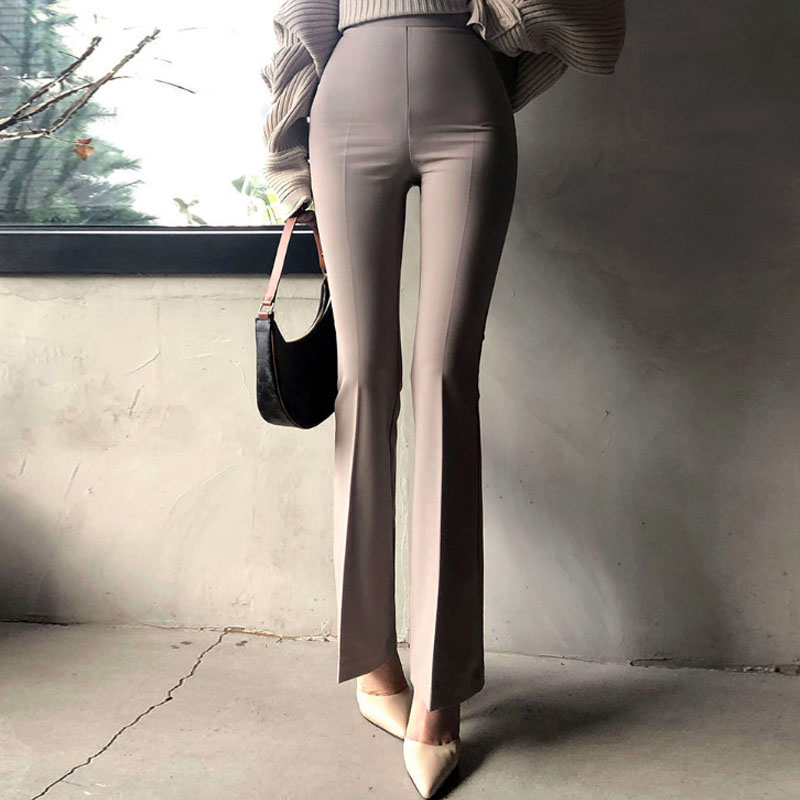 气质显腿长~显瘦微喇休闲裤