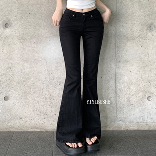 版 韩国代购 正品 PF096炸裂好穿 型巨显瘦性感低腰紧身微喇牛仔裤