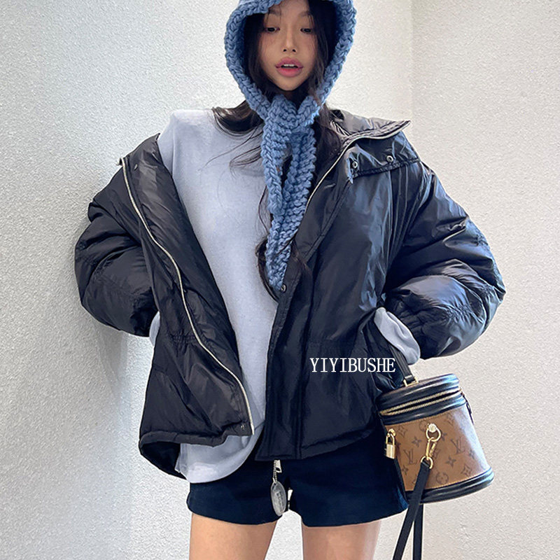 立领加厚松弛感宽松羽绒服外套